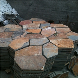 Rusty Slate Flagstone/Slate Floor Tiles/Slate Stone Flooring/Slate Wall Tiles/Slate Tiles/Slate Wall Covering/Slate Floor Covering/Slate Slabs
