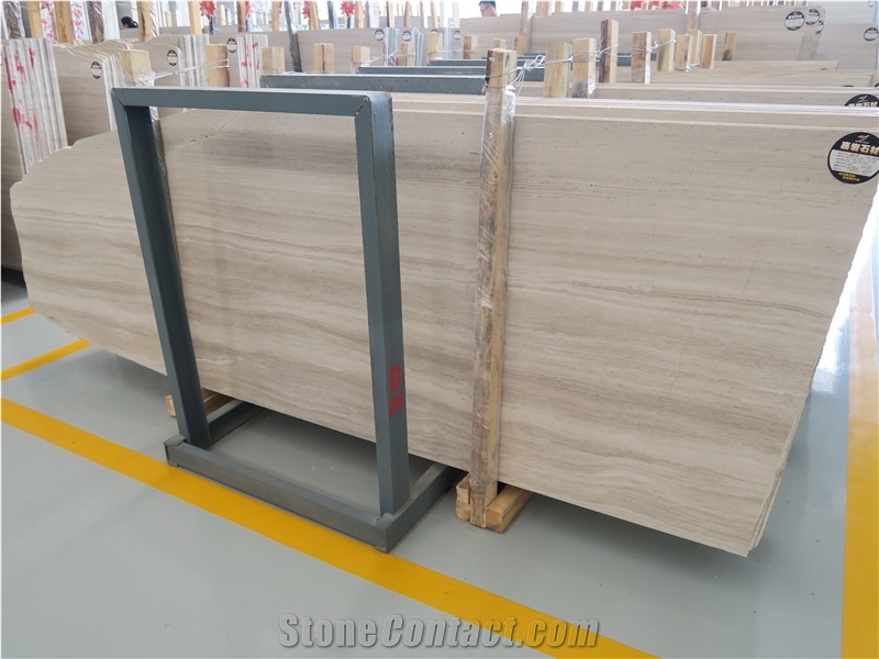 China Wooden Marble Quarry Owner White Wooden Marbel Strada Mist Vein Cut Marble Slab Beige Timber Marble Slab Polished Honed Antique Finish