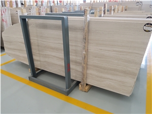 China Wooden Marble Quarry Owner White Wooden Marbel Strada Mist Vein Cut Marble Slab Beige Timber Marble Slab Polished Honed Antique Finish