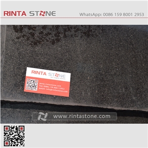 Dyed Black Granite China Taiwan Chili Painted Stone Imperial Black Pure Full Absolute Black Cheaper Stone Tiles Slabs Steps Risers Stairs