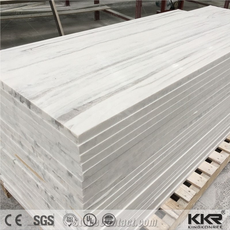 Artificial Marble Stain Scratch Resistance Pure White Acrylic