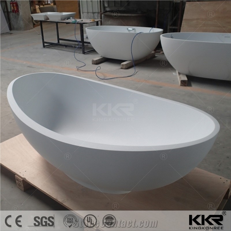 Customized Kkr Modern Freestanding White Artificial Corian Solid