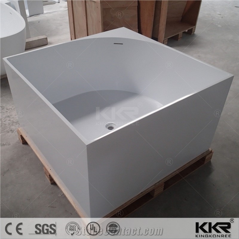 Customized Kkr Modern Freestanding White Artificial Corian Solid