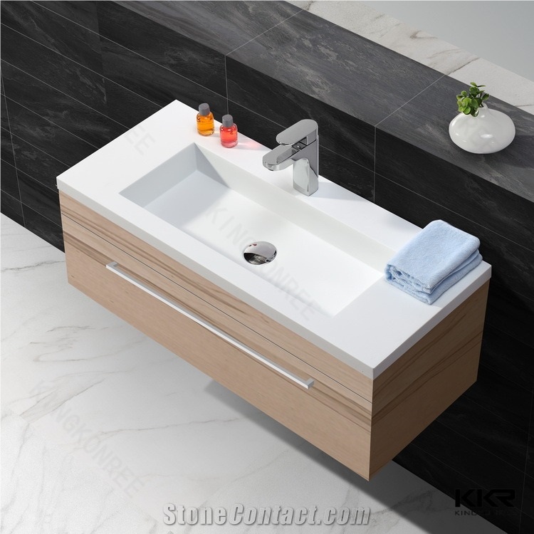 Modern Style Wall Mounted Hand Wash Vanity Basin Bathroom Sink White Black  Marble Cabinet with Towel Rack - China Home Furniture, Wooden Furniture