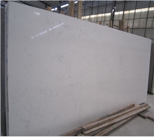 Carrara White Quartz Stone,Polished Quartz Slab,Carrara White Marble Look Quartz Stone,2cm Quartz Stone,3cm Quartz Slab