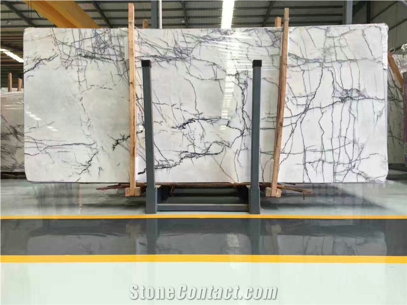 Lilac White New York Marble Slabs, Tiles, Polished Floor Covering Tiles, Walling Tiles