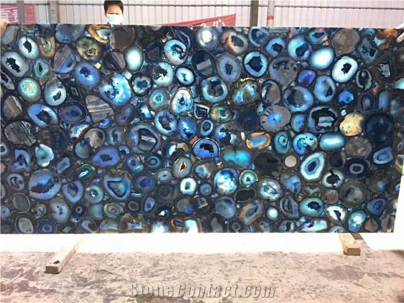 Natural Agate Stone with Various Colors, Charming Purple Agate Stone Slabs, Semiprecious Stone Slabs