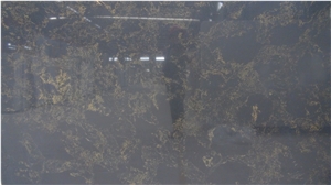 Polished Black Forestry Marble Look Artificial Quartz Stone Slab for Kitchen Countertop,Bathroom Vanity Top