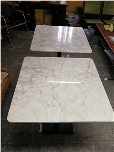 White Marble Coffee Table Desk