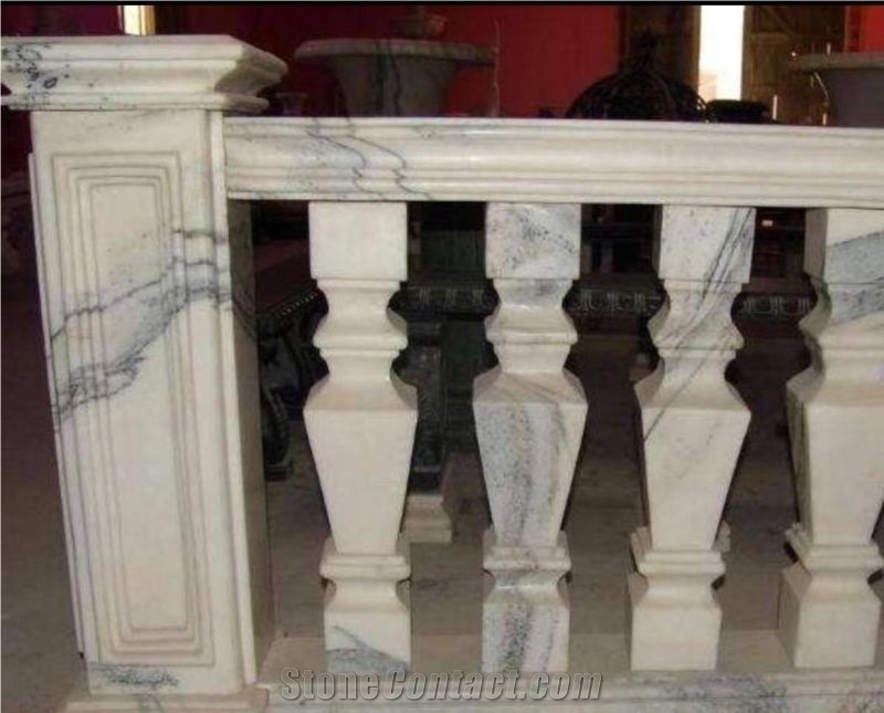 Alustrade and Handrail Set,Marble Pillars,Small Polished Carved Column
