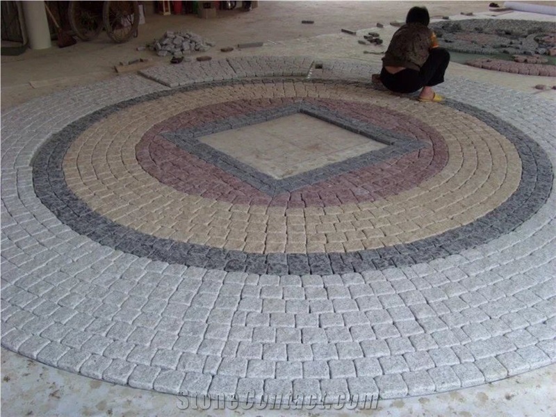 China Cheap Granite Paving Stone Paver with Various Colors and Shapes