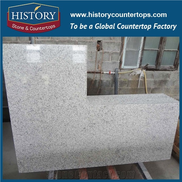 2017 the Best Selling Hg079 G655 Tong White Granite Eased Edge Custom Made Standard Size New Design for Kitchen Countertops with Factory Price