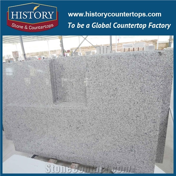 2017 the Best Selling Hg079 G655 Tong White Granite Eased Edge Custom Made Standard Size New Design for Kitchen Countertops with Factory Price