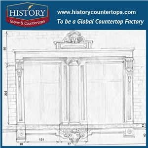 Antique Carving White Sandstone, Custom Exterior Decorations Front Door Surrounds, Door Frames, Door Arches Columns