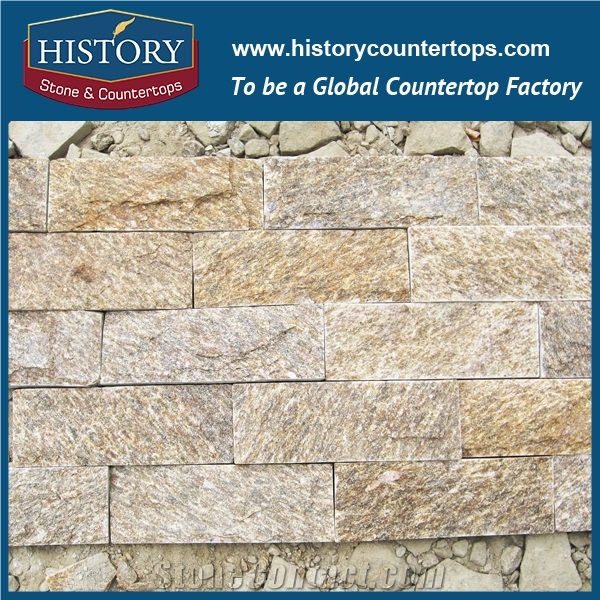 Beige Natural Tiger Skin Yellow Granite, Park Stepping Road Paving Mushroom Stone, Mushroomed Walling Tiles, Panels