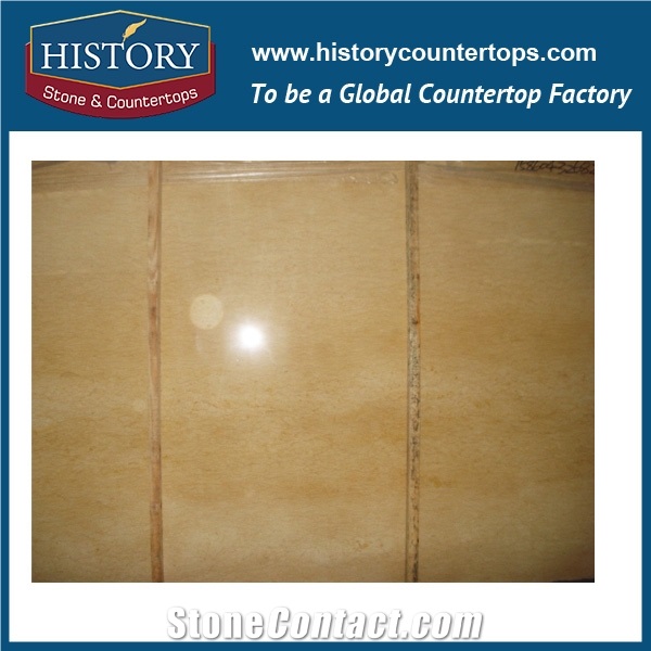 Best Selling Natural Marble for Home Decoration, Sunny Yellow Marble Slab for Kitchen Countertop