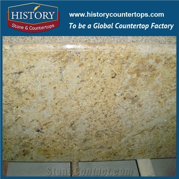 Brazil Surface Polished Ngj101 River Yellow Granite Floor Covering Tiles Wall Panel Clading,Interior Decoration Stone