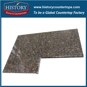 China Building Baltic Brown Granite Stone Flat Eased Standard Laminated Product Style Selection Solid Surface for Countertops & Worktops