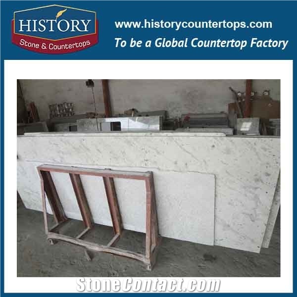 China Building Hgj159 Swan White Flat Edge Finish Trim Molding Home Interior Round Inlay Stone for Countertops & Bathroom Vanity Top, Table Tops
