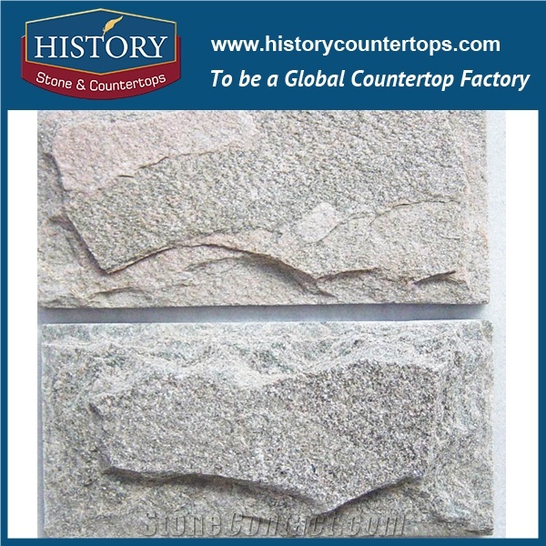 China Customized Natural Quartzite Light Pink Tiles, Quartzite Wall Panel and Flooring Covering Mushroomed Stone