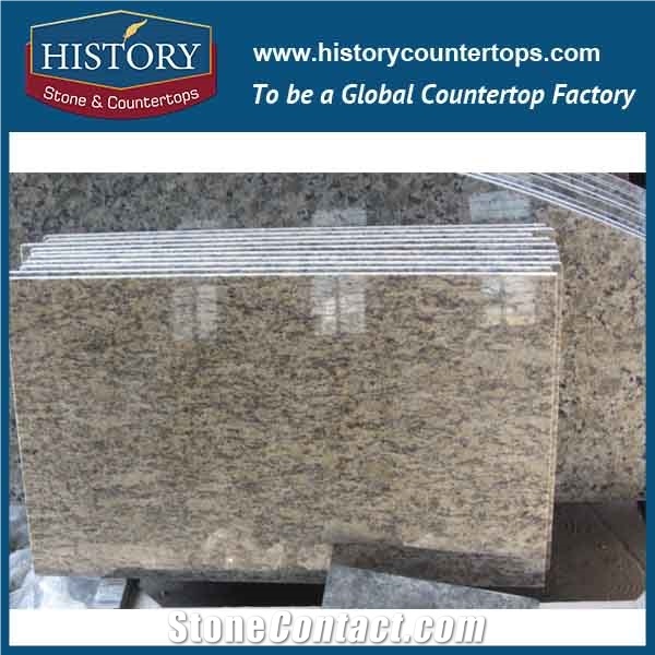 China Hgj041 Santa Cecilia Natural Stone Flat Eased Polished Surface Premade Ornamental Granite Table Bases for Countertops Bathroom Vanity Top