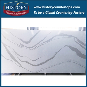 China Hot Sales New Color White Quartz Popular Slabs Polished for Interior Walling & Flooring Tiles, Prefab Kitchen Countertops & Bathroom Vanity Top