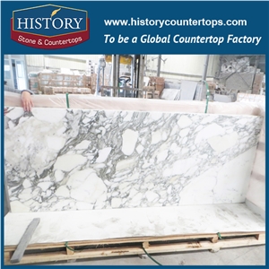 China Natural Stone Flat Eased Arabescato Corchia Marble Factory Supplier Trim Molding Integrated Style Selection for Countertops & Worktops