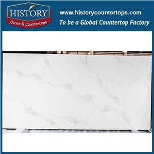 China New Color Best Selling White Quartz Popular Slabs Polished for Interior Walling & Flooring Tiles, Prefab Kitchen Countertops & Bathroom Vanity