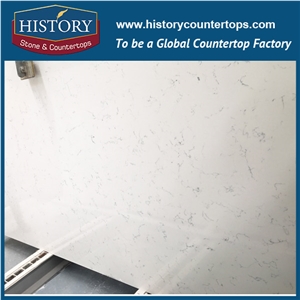 China New Color Best Selling White Quartz Usa Popular Slabs for Interior Walling & Flooring Tiles, Prefab Kitchen Countertops & Bathroom Vanity Top