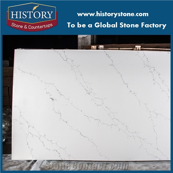 China New Trends Of Quartz Waterfall White Quartz Stone Slabs