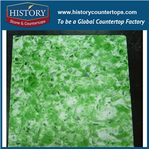 Emerald Treasure Historystone with Glossy and Smooth Surface Colorful Granite Tile and Slab Quart Stone for Bench Tops or Kitchen Countertops.