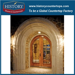 Hand Carved Carrara White Marble Decorative Door Frames, Door Arches, Entrance Door Surrounds for House, Villa