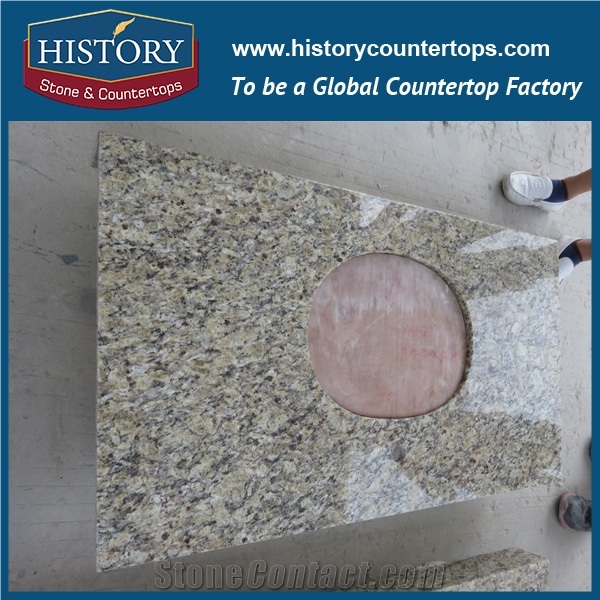 Histoey Stone Hgj065 Giallo Ornamental Edges Flat Polished Professional Customised Usage for Granite Countertops & Vanity Tops Replacing Bathroom