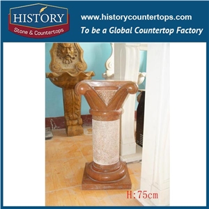 History Stone 2017 Popular Antique Architectural Decoration Stone Column Wholesale Home Decoration Columns External Landscape Pillars