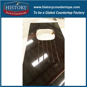 History Stone China Black Granite Top Polishing Surface High Temperature Resistant Precut Design for Domestic Countertops & Bar Tops
