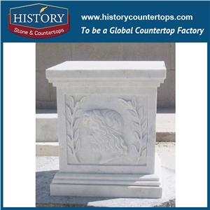 History Stone China Pillars Manufacturer Pure White Marble External Decoration Natural Ancient Stone Pillars for Home Decor Column Architecture Pillar