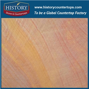 History Stone Customized Modern and Beautiful Hot Sale Floor/Wall Covering Wooden Multicolor Red Sandstone Tiles with Competitive Lower Price