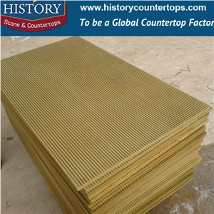 History Stone Customized Welcomed Machine Cut Outdoor and Indoor Standard Yellow Sandstone Pavers, Factory Direct Sale Cheap Tiles