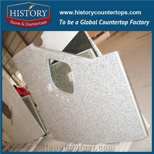 History Stone Factory Supply Hg001 G603 Mountain Grey Granite Customised Shape Prefab Solid Color for Kitchen Used Countertops & Bar Tops ,Island Tops