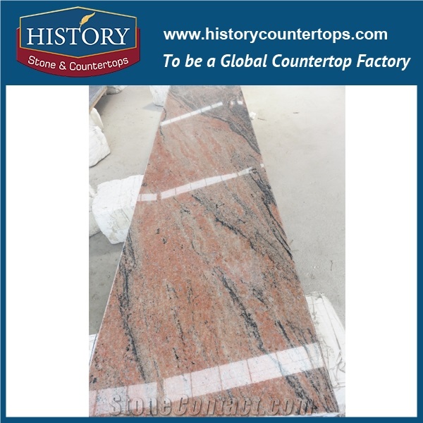 History Stone Factory Supply Multicolor Red Granite Cultured Style Integrated for Apartment Solid Surface Countertops & Custom Top & Bar Tops