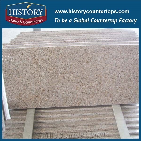 History Stone Hg008 G682 Golden Yellow Granite Construction Material High Polished Surface Precut Scratch-Resistant Countertops & Worktops for Kitchen