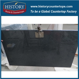 History Stone Hg025 G654 Padding Dark Eased Edge Prefabricated Laminate Countertop, Vanity Top and Table Top for Bathroom Usage with Factory Price