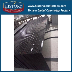 History Stone Hg076 China Black Granite Prefab Custom Design Laminated No Seams High Hardness for Demestic Furniture Kitchen Countertops & Worktop