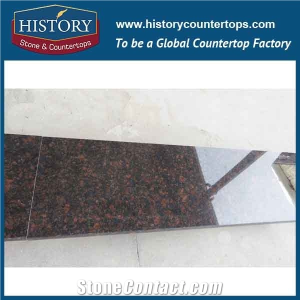 History Stone Hgj016 Tan Brown Granite Circle Smooth Surface Waterproof Professional Cut-To-Size Granite Table Tops & Coffee Table for Reataurant