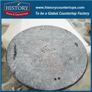 History Stone Hgj016 Tan Brown Granite Round Shaped Special Polished Pre Cut Modern Commercial Usage Table Base for Intdoor Round Stone Table Tops