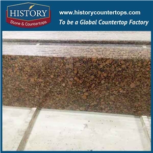 History Stone Hgj019 Baltic Brown Sandblasted Surface Prefabricated Shape Integrated Finishing Granite for Restaurant Countertops & Vanity Tops