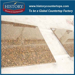 History Stone Hgj019 Baltic Brown Sandblasted Surface Prefabricated Shape Integrated Finishing Granite for Restaurant Countertops & Vanity Tops