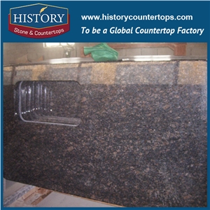 History Stone Hgj045 Sapphire Blue Half Bullmose Top Polished Smooth Surface Granite Usa Style Selections Countertops & Vanity Top for Bathroom