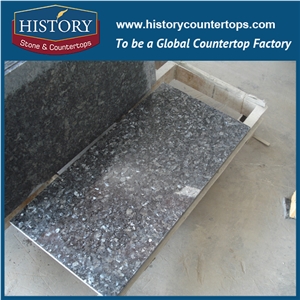 History Stone Hgj139 Silver Pearl Customized Shape Granite Countertop Covers with High Polished Flat Edge Countertops & Bathroom Vanity Top