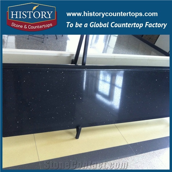 History Stone Jet Black Factory Supplier Rectangular Edge Polished Surface Ready Made Solid Natural Countertops & Worktops for Sale